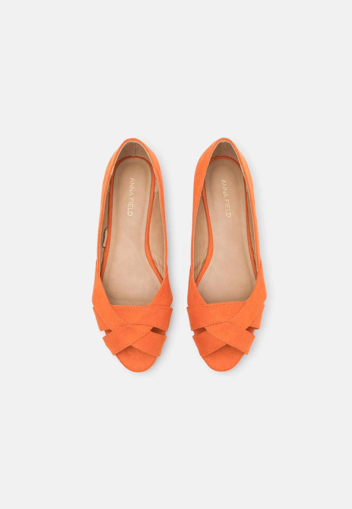 Anna Field Peeptoe Ballerina'S - Orange 8 Anna Field Peeptoe Ballerina'S - Orange - Afbeelding 6