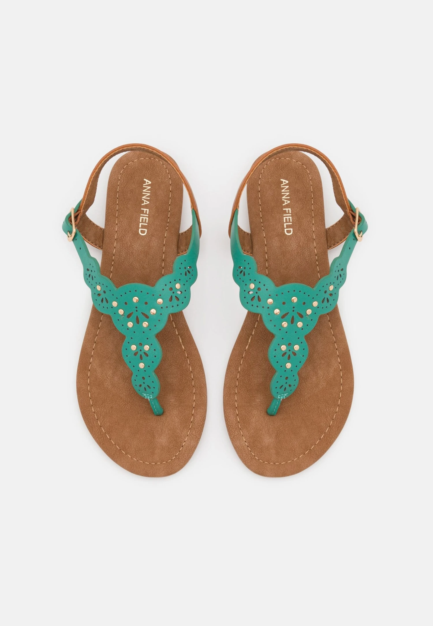 Anna Field Teensandalen - Turquoise 8 Anna Field Teensandalen - Turquoise - Afbeelding 6