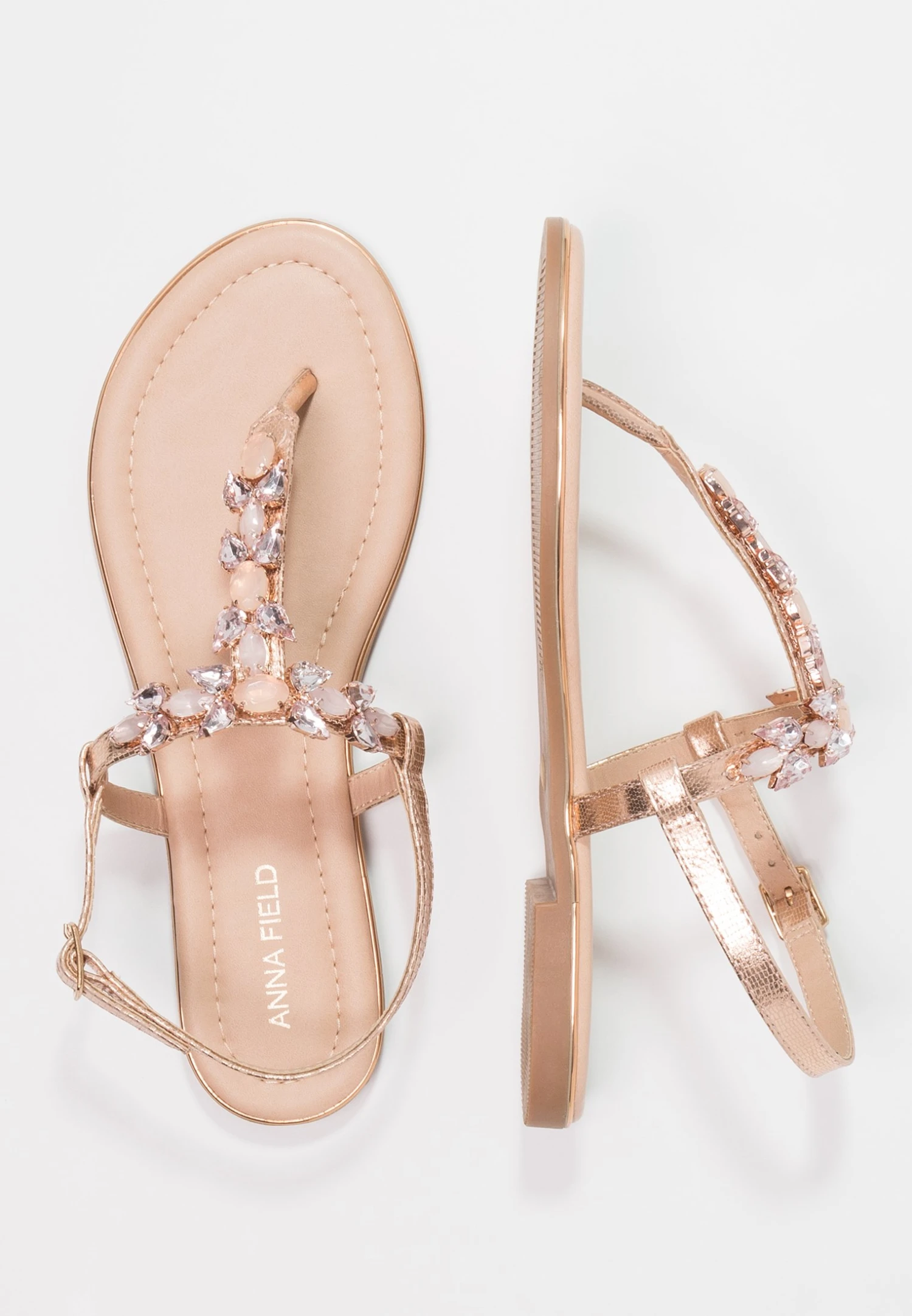 Anna Field Teensandalen - Rose Gold 5 Anna Field Teensandalen - Rose Gold - Afbeelding 3