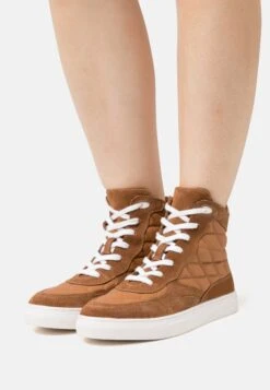 Anna Field Leather - Sneakers Hoog - Cognac