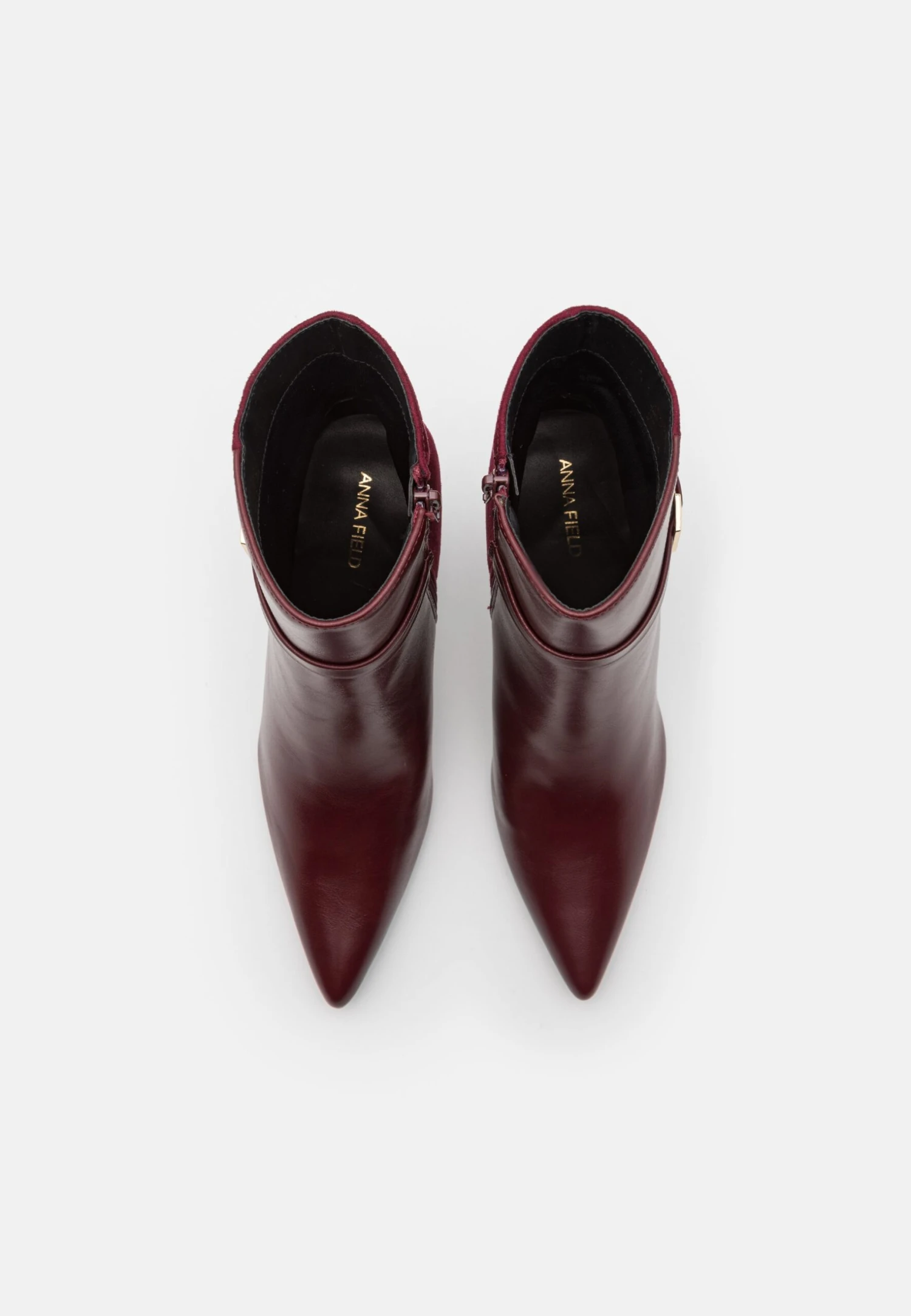 Anna Field Enkellaarsjes Met Hoge Hak - Bordeaux 7 Anna Field Enkellaarsjes Met Hoge Hak - Bordeaux - Afbeelding 5