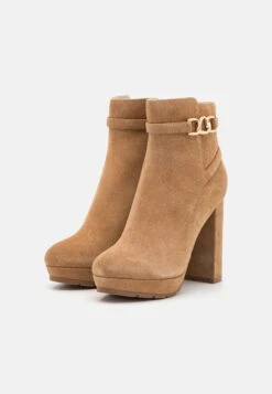 Anna Field Leather- Enkellaarsjes Met Plateauzool - Cognac -Anna Field Winkel eaf8ef639f3e41f5a214dbe5e38cfd30