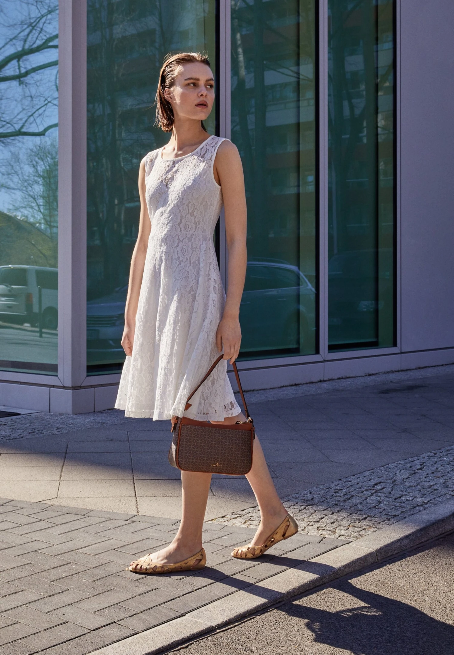 Anna Field Leather - Peeptoe Ballerina'S - Gold 2 Anna Field Leather - Peeptoe Ballerina'S - Gold